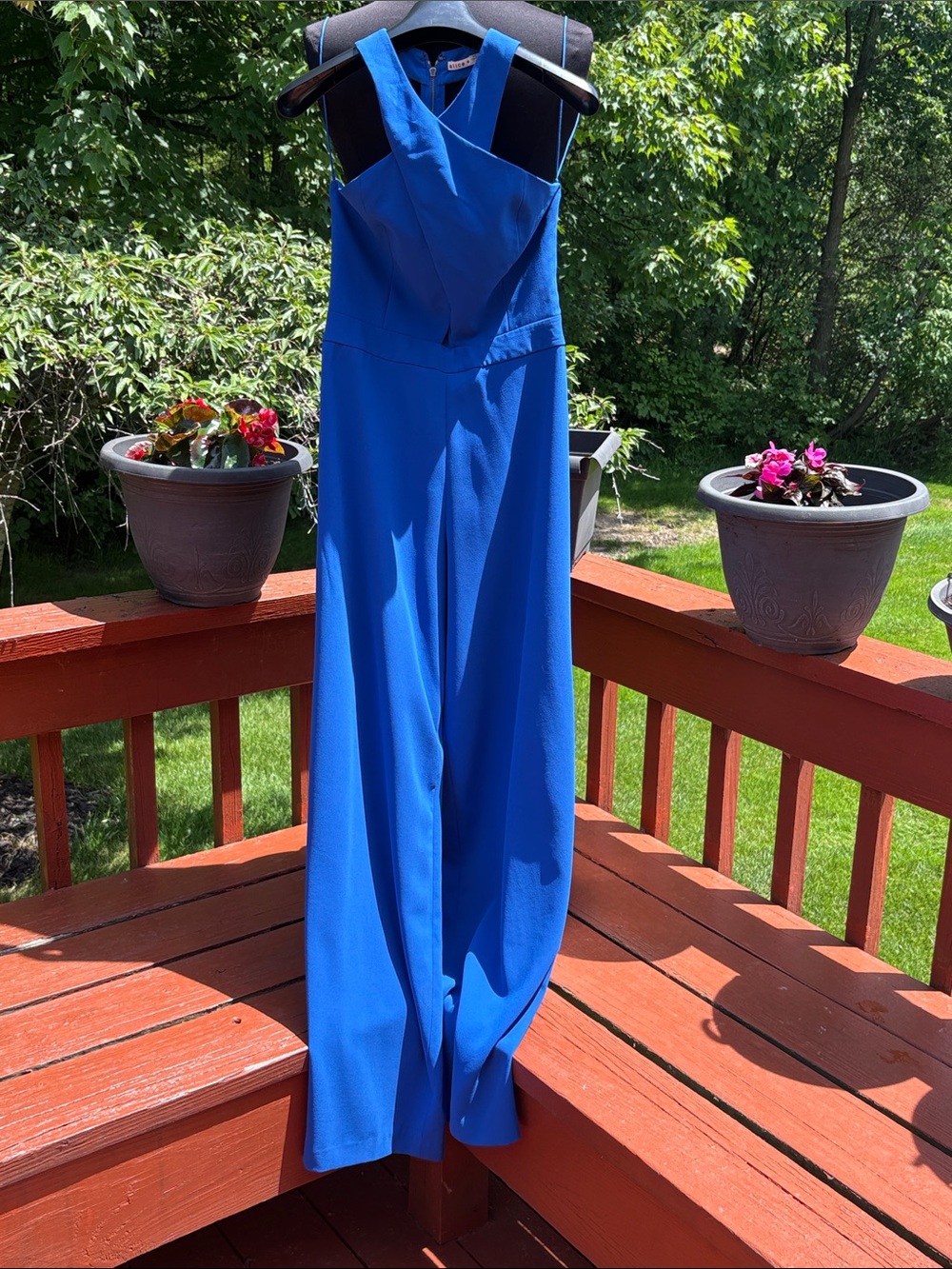 Alice and Olivia blue jumpsuit